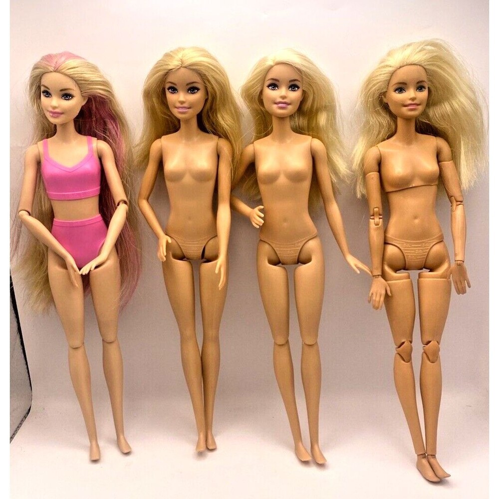 Assorted Barbie Dolls Lot of 4 2015 & 2021 No clothes